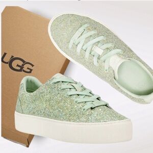 UGG Women's Zilo Chunky Glitter Sneaker Mint Green NEW in Box